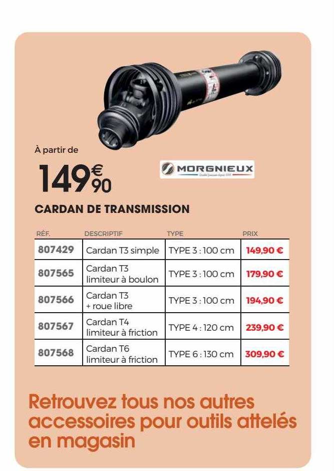 cardan de transmission morgnieux