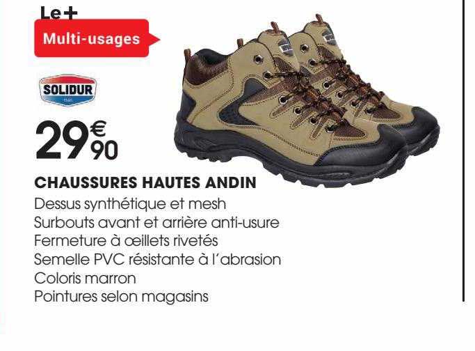 chaussures hautes andin solidur