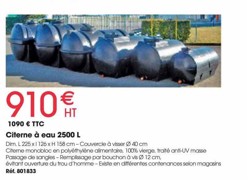 citerne à eau 2500 l