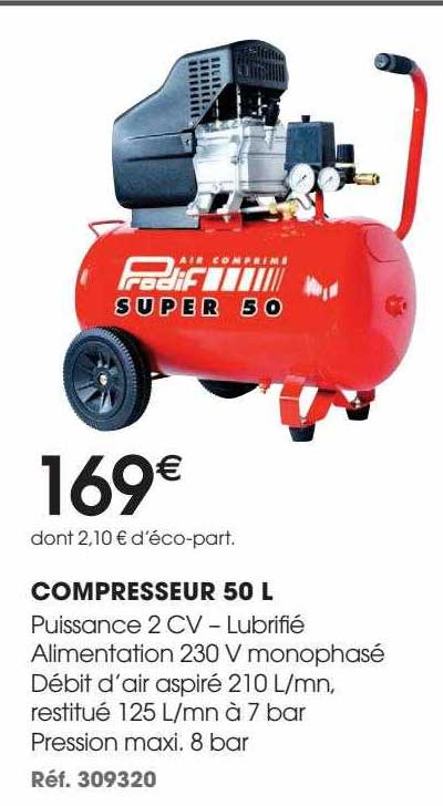 compresseur 50 l prodif super 50