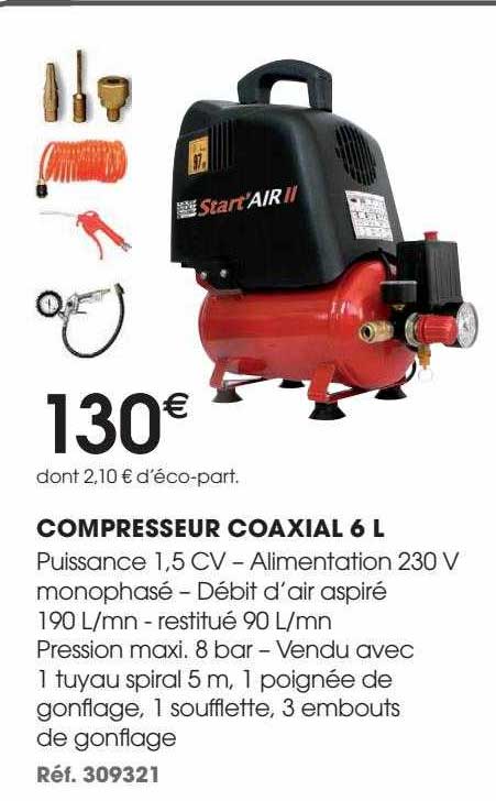compresseur coaxial 6 l star'air II