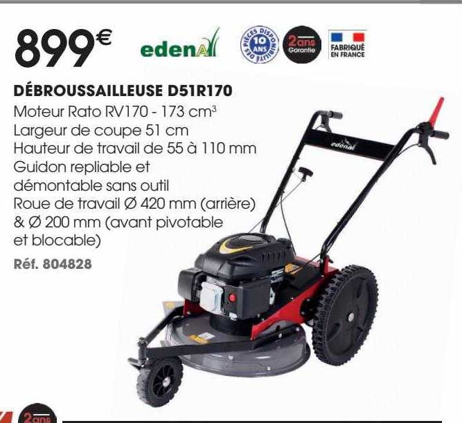 débroussailleuse d51r170 edena