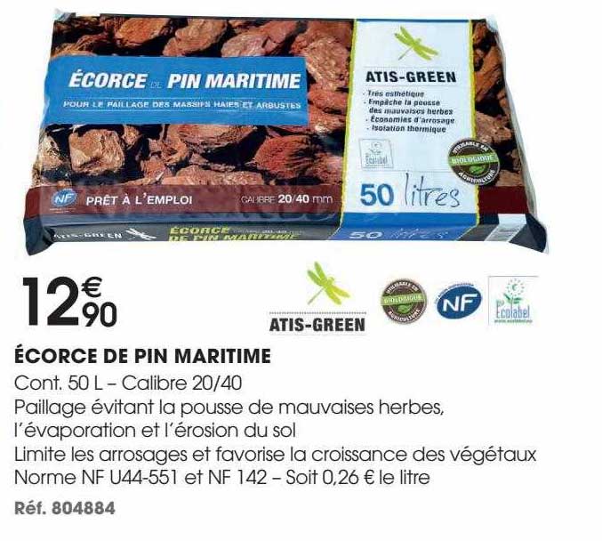 écorce de pin maritime atis-green