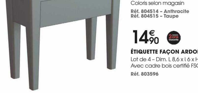 étiquette façon ardoise naturelle