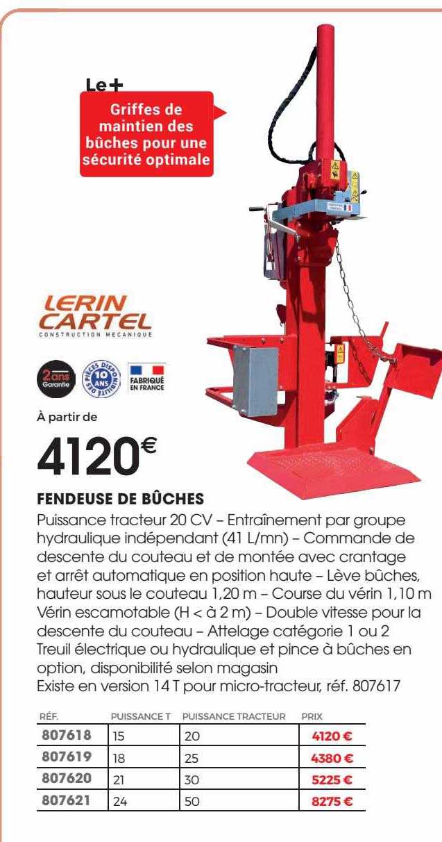 fendeuse de bûches lerin cartel