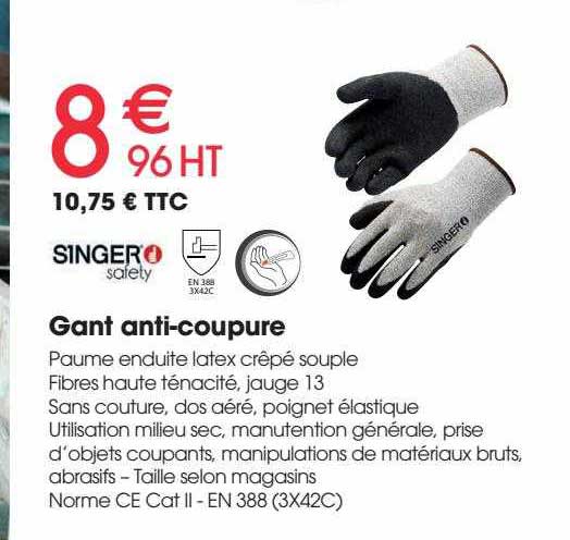 Gant Anti-coupure Singer Safety