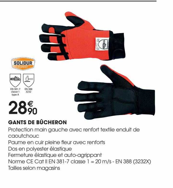 gants de bûcheron solidur