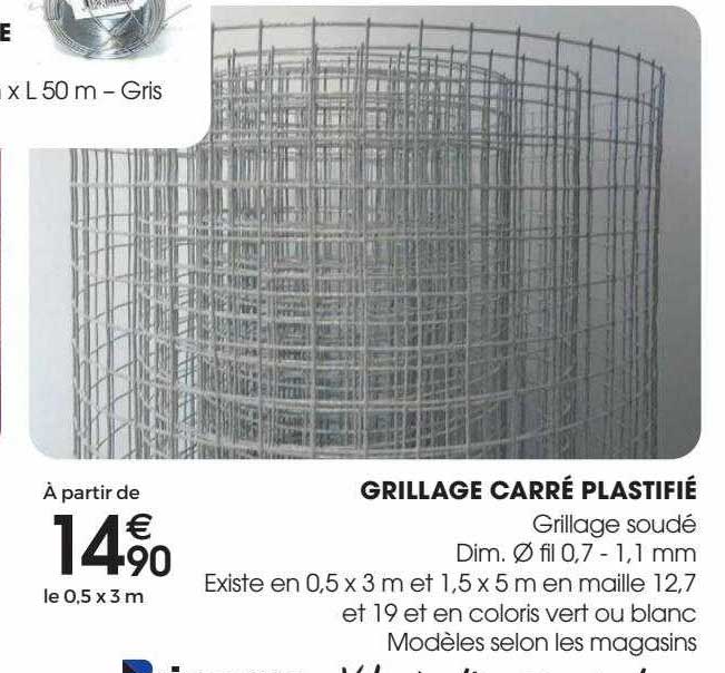 Grillage Carré Plastifié