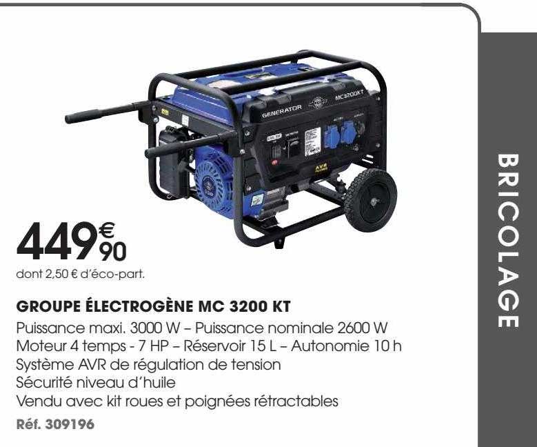 groupe électrogène mc 3200 kt generator