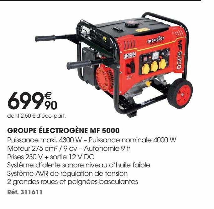 groupe électrogène mf 5000 mecafer