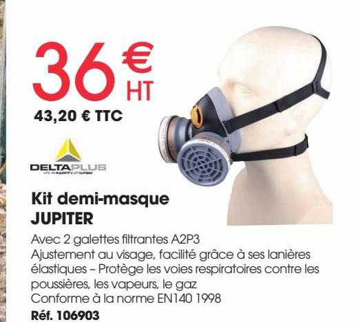 kit demi-masque jupiter deltaplus