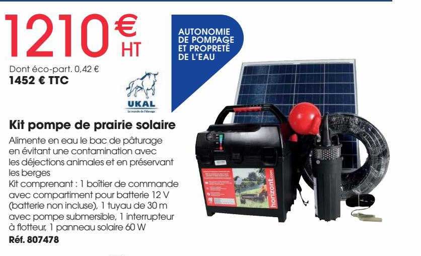 Kit Pompe De Prairie Solaire Ukal
