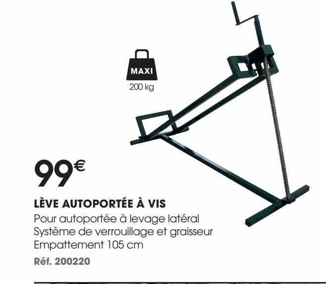 lève autoportée à vis