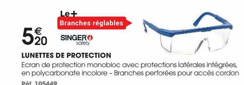 Lunettes De Protection Singer Safety