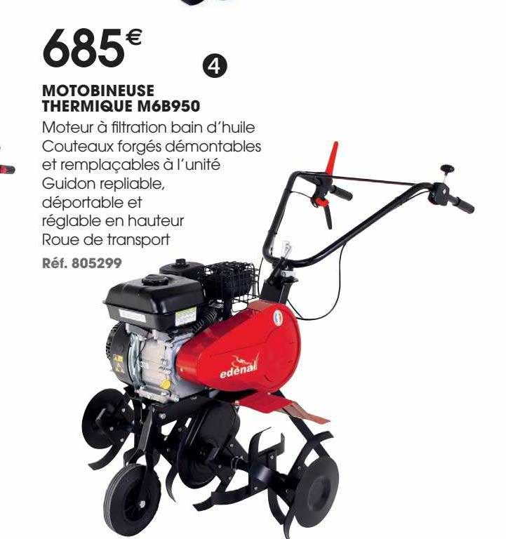 motobineuse thermique m6b950 edena