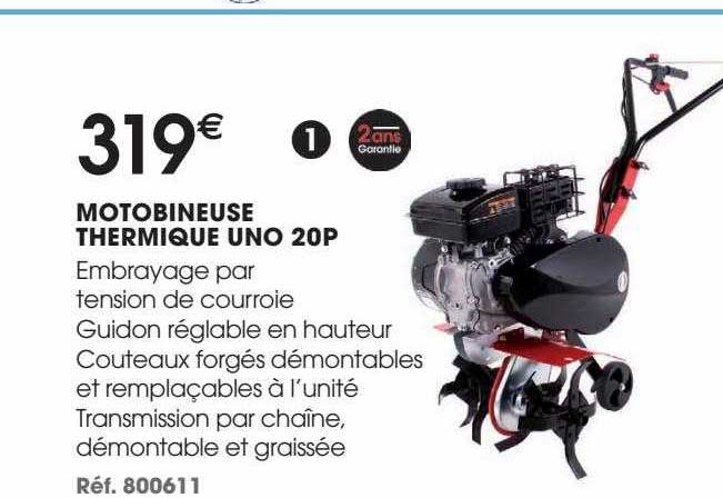 motobineuse thermique uno 20p