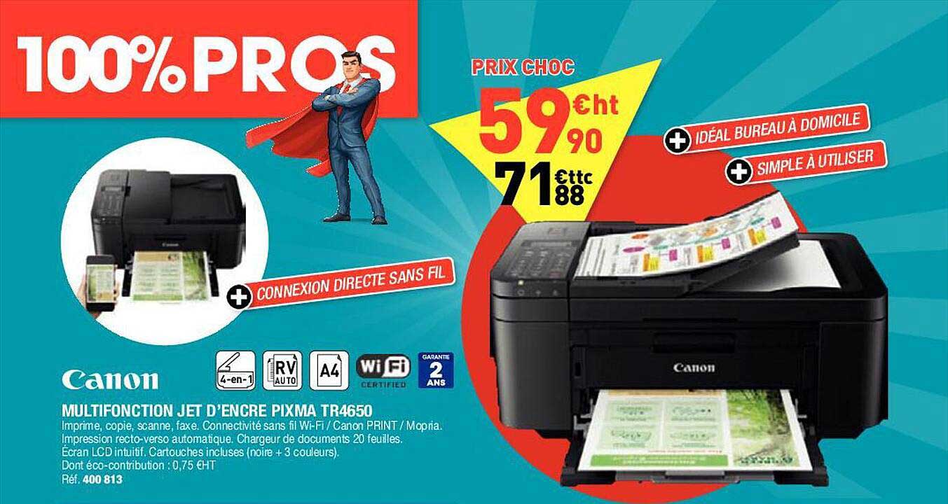 Multifonction Jet D'encre Pixma Tr4650 Canon