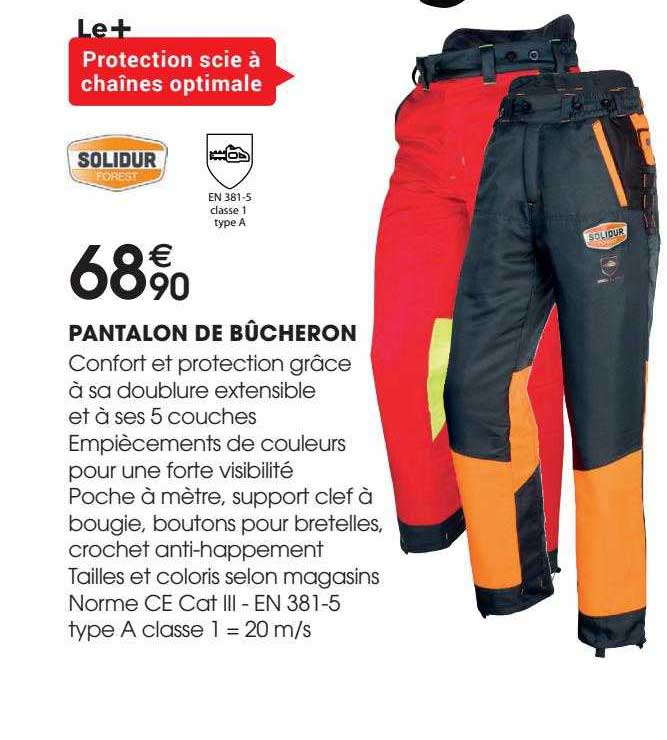 pantalon de bûcheron solidur