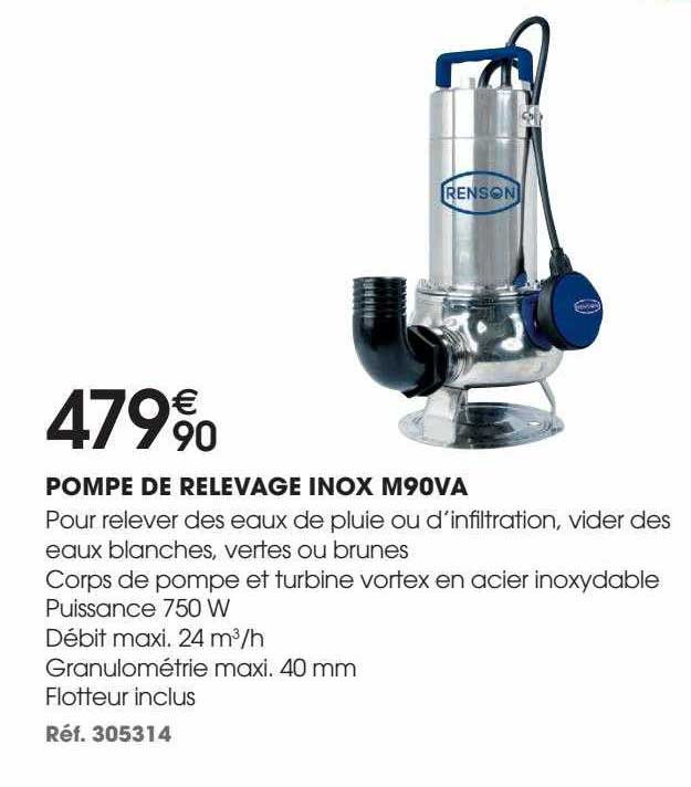 pompe de relevage inox m90va renson