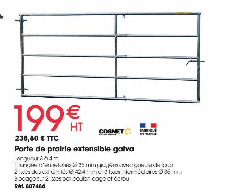 porte de prairie extensible galva cosnet