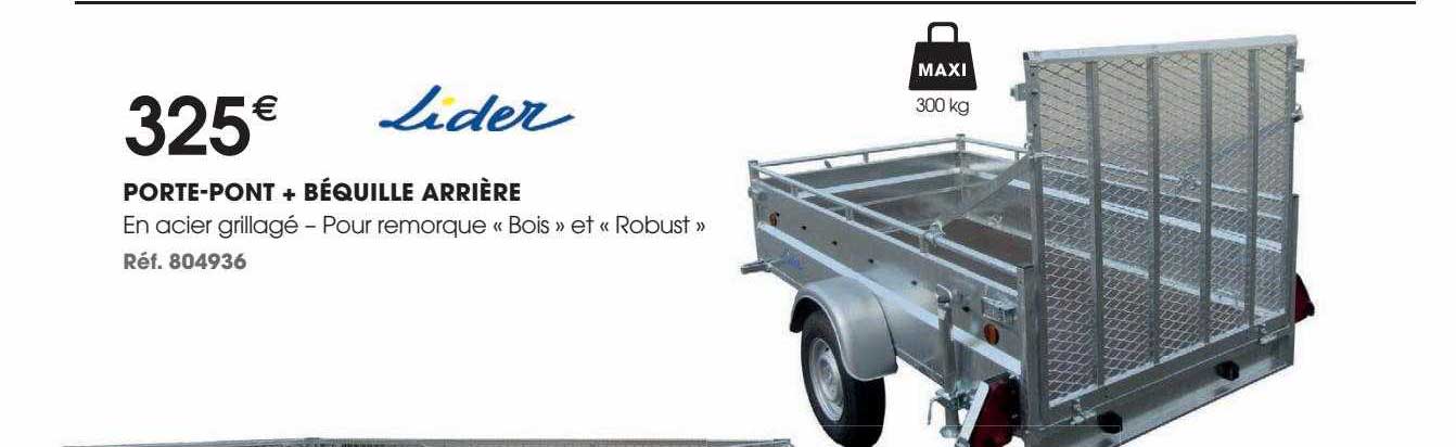 porte-pont + béquille arrière lider