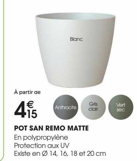 pot san remo matte