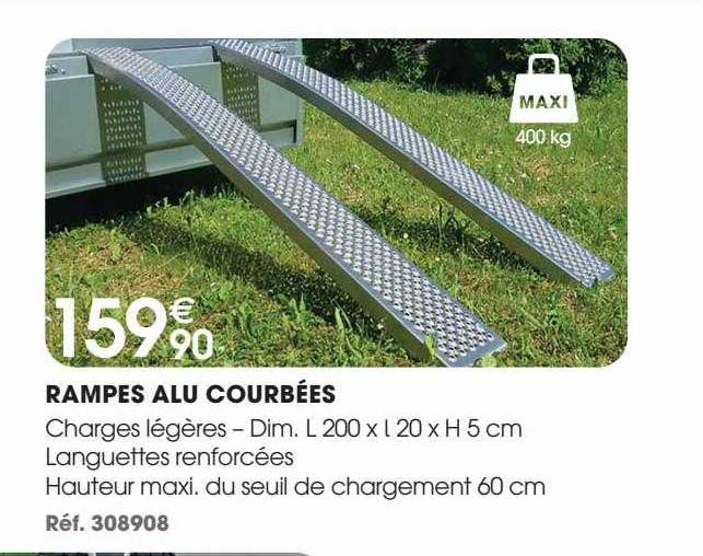 rampes alu courbées