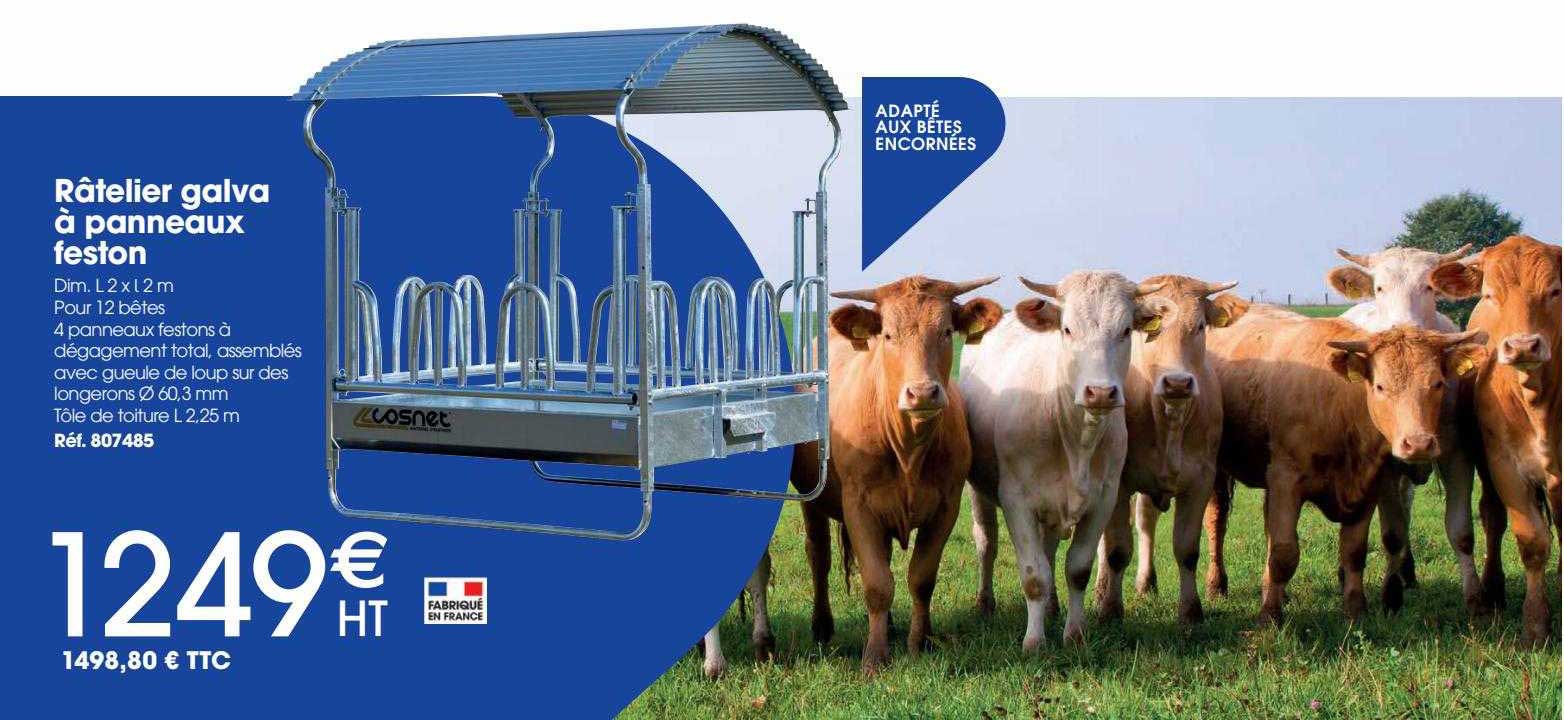 râtelier galva à panneaux feston