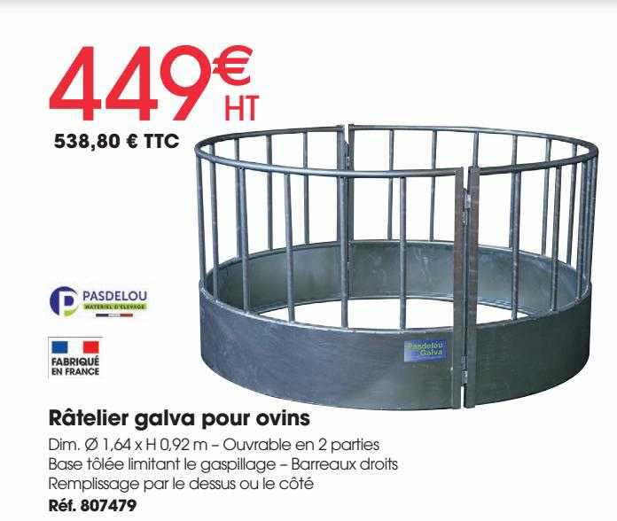 râtelier galva pour ovins
