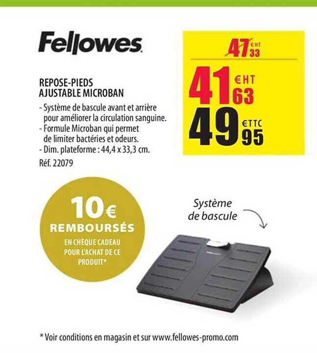 repose-pieds ajustable microban fellowes