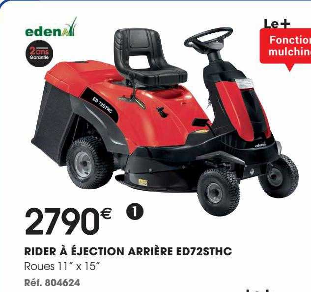 rider à éjection arrière edena ed72sthc