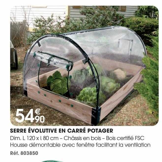 serre évolutive en carré potager