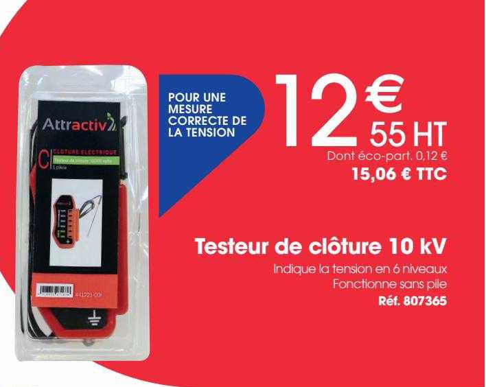 testeur de clôture 10 kV attractiv