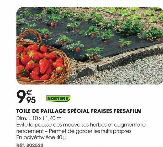 Toile De Paillage Spécial Fraises Fresafilm Nortene