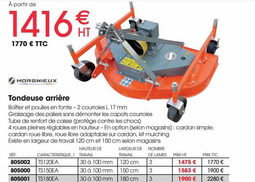 tondeuse arrière morgnieux