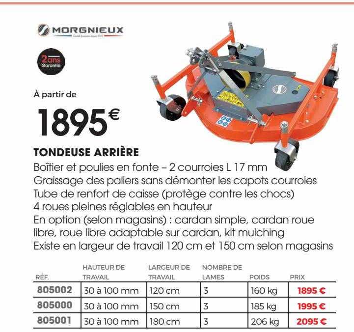 tondeuse arrière morgnieux