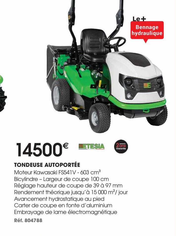 tondeuse autoportée etesia