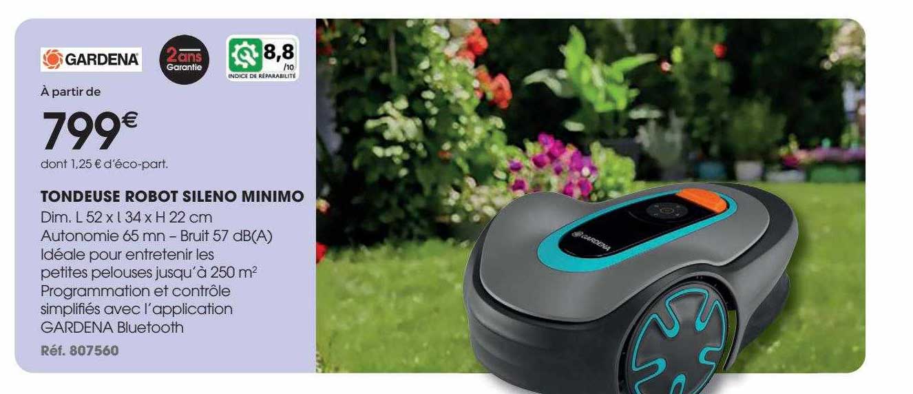 tondeuse robot sileno minimo gardena