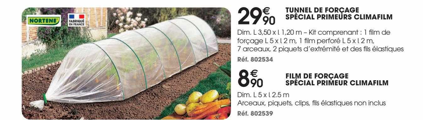 tunnel de forçage spécial primeurs climafilm, film de forçage spécial primeur climafilm
