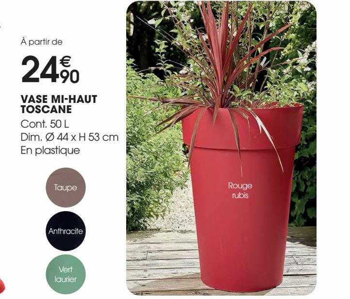 vase mi-haut toscane