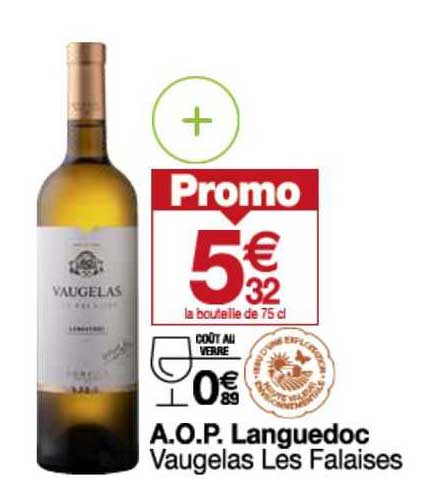 a.o.p. languedoc vaugelas les falaises