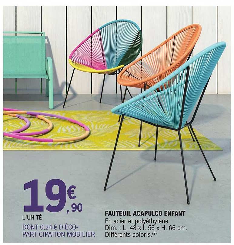 fauteuil acapulco enfant