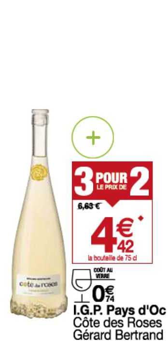 i.g.p. pays d'oc côtes des roses gérard bertrand