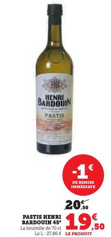 pastis henri bardouin 45°