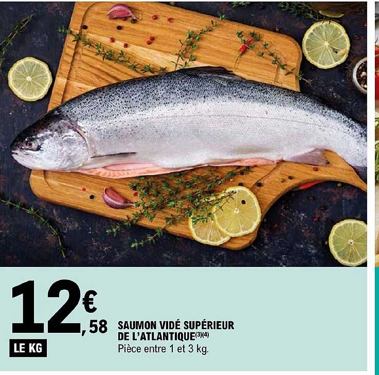 saumon vidé supérieur de l'atlantique