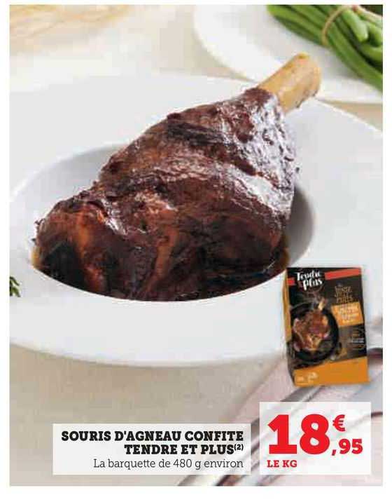 souris d'agneau confite tendre et plus