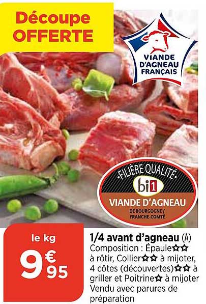 1/4 avant d'agneau