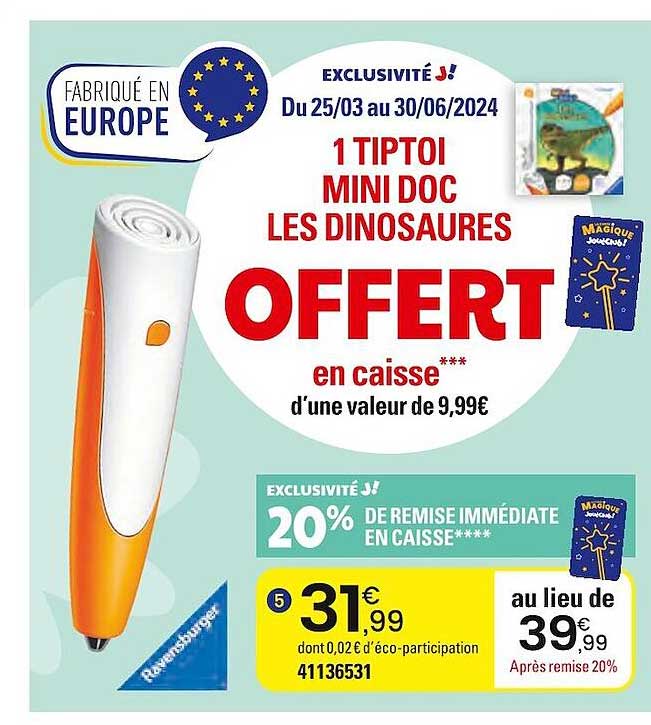 1 tiptoi mini doc les dinosaures offert , 41136531