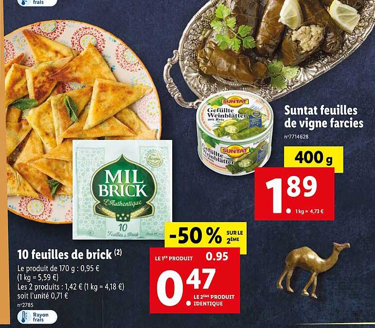 10 feuilles de brick