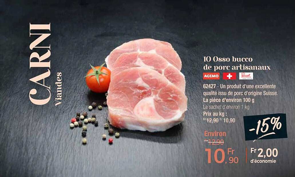 10 osso buco de porc artisanaux